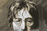 Pencil Pixels December 2011 Calendar cover -In memory of the Poet John Lennon