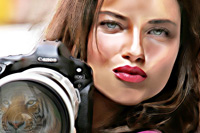 Pencil Pixels Picture of the Moment Calendar cover - Eye of the Tiger or Eye of the Lima. (Adriana Lima)