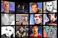 Pencil Pixels October 09 Calendar cover - Star Trek all generations